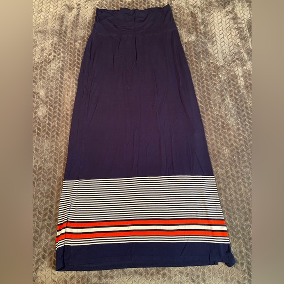 Spense Dresses & Skirts - Spense Navy Maxi Skirt with Red and White Stripes